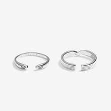 Load image into Gallery viewer, Soul Shine Layered Twist Ring Stack In Silver Plating - Set of 2