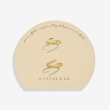 Load image into Gallery viewer, Soul Shine Organic Wave Ring Stack In Gold-Tone Plating - Set of 2