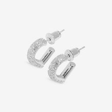 Load image into Gallery viewer, Soul Shine Statement Hearts Hoop Earrings Stack In Silver Plating