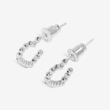 Load image into Gallery viewer, Soul Shine Statement Hearts Hoop Earrings Stack In Silver Plating