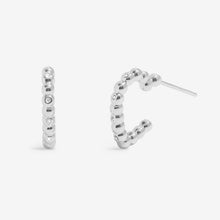 Load image into Gallery viewer, Soul Shine Statement Hearts Hoop Earrings Stack In Silver Plating