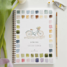 Load image into Gallery viewer, Spring Watercolor Workbook and Watercolor Paint Set