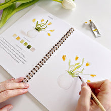 Load image into Gallery viewer, Spring Watercolor Workbook and Watercolor Paint Set