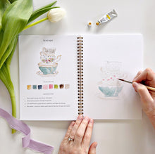 Load image into Gallery viewer, Spring Watercolor Workbook and Watercolor Paint Set