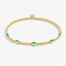 Load image into Gallery viewer, Stacks Of Style Set of 2 Bracelets in Green Enamel And Gold-Tone Plating