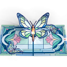 Load image into Gallery viewer, Stained Glass Butterfly Light-Up Lovepop Card
