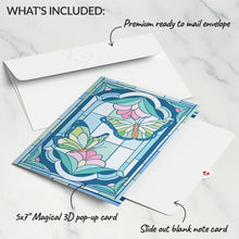 Load image into Gallery viewer, Stained Glass Butterfly Light-Up Lovepop Card
