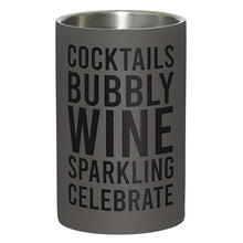 Load image into Gallery viewer, Stainless Wine Chiller - Cocktails Bubbly