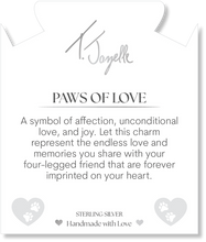 Load image into Gallery viewer, Storm Agate Gemstone Bracelet with Paws of Love Sterling Silver Charm