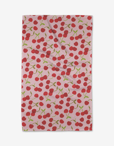 Cheery Cherries Kitchen Tea Towel by Geometry