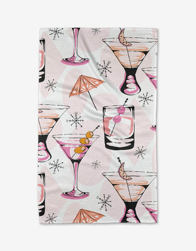 Cocktail Hour Kitchen Tea Towel by Geometry