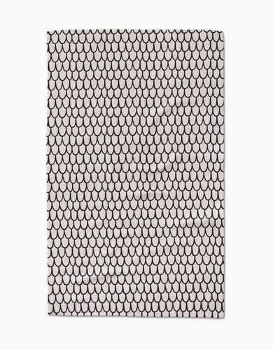 PREORDER - Fish Scale Scribble Kitchen Tea Towel by Geometry