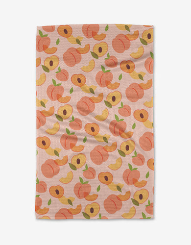Peaches Kitchen Tea Towel by Geometry
