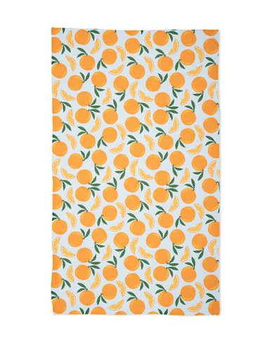 Sweet Orange Kitchen Tea Towel by Geometry