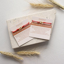 Load image into Gallery viewer, Thread of Friendship Bracelet - Set of 2 - Red/Yellow Gold