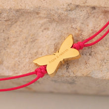 Load image into Gallery viewer, Thread of Hope & Rebirth: Butterfly Pink/Yellow Gold