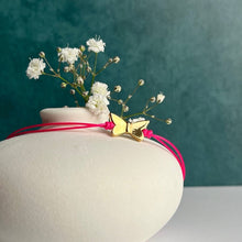 Load image into Gallery viewer, Thread of Hope & Rebirth: Butterfly Pink/Yellow Gold