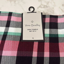 Load image into Gallery viewer, Vera Bradley Dish Towel Ribbons Plaid - Set of 2