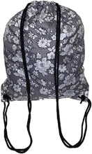 Load image into Gallery viewer, Vera Bradley Rain Garden Gray ReActive Drawstring Backsack Backpack Gym Bag