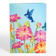 Load image into Gallery viewer, Vibrant Hummingbird Garden Lovepop Card