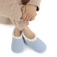 Load image into Gallery viewer, Warm & Cozy Corduroy Snoozies - Foot Coverings - Blue