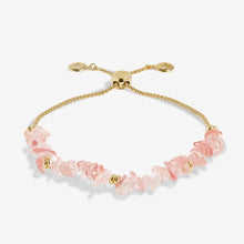 Load image into Gallery viewer, Watermelon Stone Manifestones Adjustable Bracelet In Gold-Tone Plating