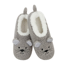 Load image into Gallery viewer, Women's Grey Mouse Barnyard Buddies Snoozies - Foot Coverings