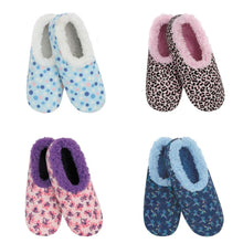Load image into Gallery viewer, Women's Navy Hummingbirds Snoozies - Foot Coverings