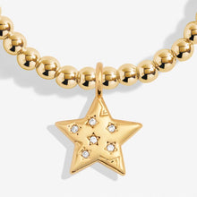 Load image into Gallery viewer, Written In The Stars Stretch Bracelet - Gold Tone Plating