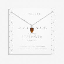 Load image into Gallery viewer, Affirmation Crystal A Little 'Strength' Necklace - Tiger's Eye