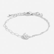 Load image into Gallery viewer, Moon Silver Stacks Of Style Bracelet Set of 2