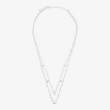 Load image into Gallery viewer, Organic Shape Silver Stacks Of Style Necklace Set