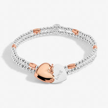 Load image into Gallery viewer, Lila Heart Bracelet - Silver/Rose Gold