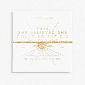 A Little 'She Believed She Could So She Did' Bracelet in Gold