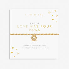Load image into Gallery viewer, A Little 'Love Has Four Paws' Bracelet in Gold-Tone Plating
