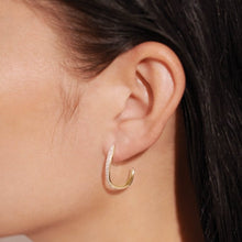 Load image into Gallery viewer, Afterglow Wave Hoop Earrings - Gold