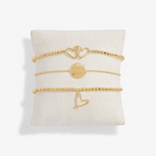 Load image into Gallery viewer, Friendship - Set of 3 Gold Tone Bracelet Set