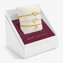 Load image into Gallery viewer, Christmas Celebrate You Gift Box 'Merry Christmas' in Gold - Bracelets