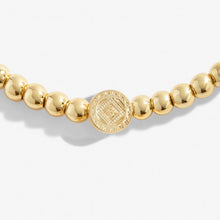 Load image into Gallery viewer, Share Happiness 'Collect Adventures, Dream Explore Discover' Bracelet In Gold