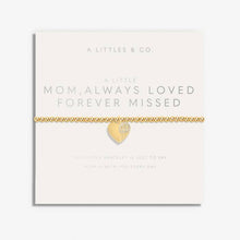 Load image into Gallery viewer, 'Mom, Always Loved Forever Missed' Gold Tone Bracelet