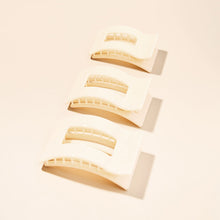 Load image into Gallery viewer, Almond Beige Small Flat Rectangle Hair Clip