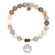 Load image into Gallery viewer, Australian Agate Gemstone Bracelet with Family Tree Sterling Silver Charm