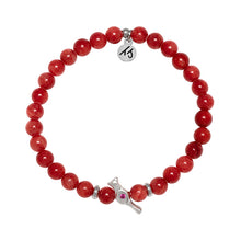 Load image into Gallery viewer, Beaded Moments Bracelet- Cardinal Sterling Silver Charm
