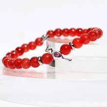 Load image into Gallery viewer, Beaded Moments Bracelet- Cardinal Sterling Silver Charm
