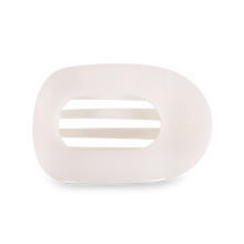 Load image into Gallery viewer, Coconut White Large Flat Round Hair Clip