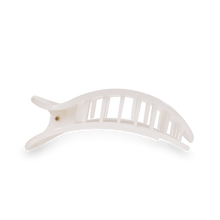 Load image into Gallery viewer, Coconut White Medium Flat Round Hair Clip