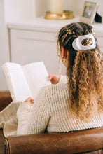 Load image into Gallery viewer, Coconut White Medium Flat Round Hair Clip