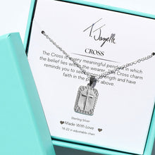 Load image into Gallery viewer, Cross Sterling Silver Charm Necklace