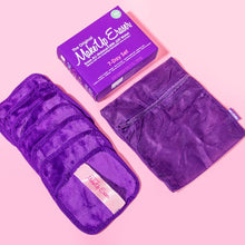 Load image into Gallery viewer, Queen Purple 7-Day Set of MakeUp Erasers