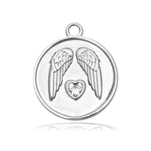 Load image into Gallery viewer, Blue Gold Agate Gemstone Bracelet with Guardian Sterling Silver Charm